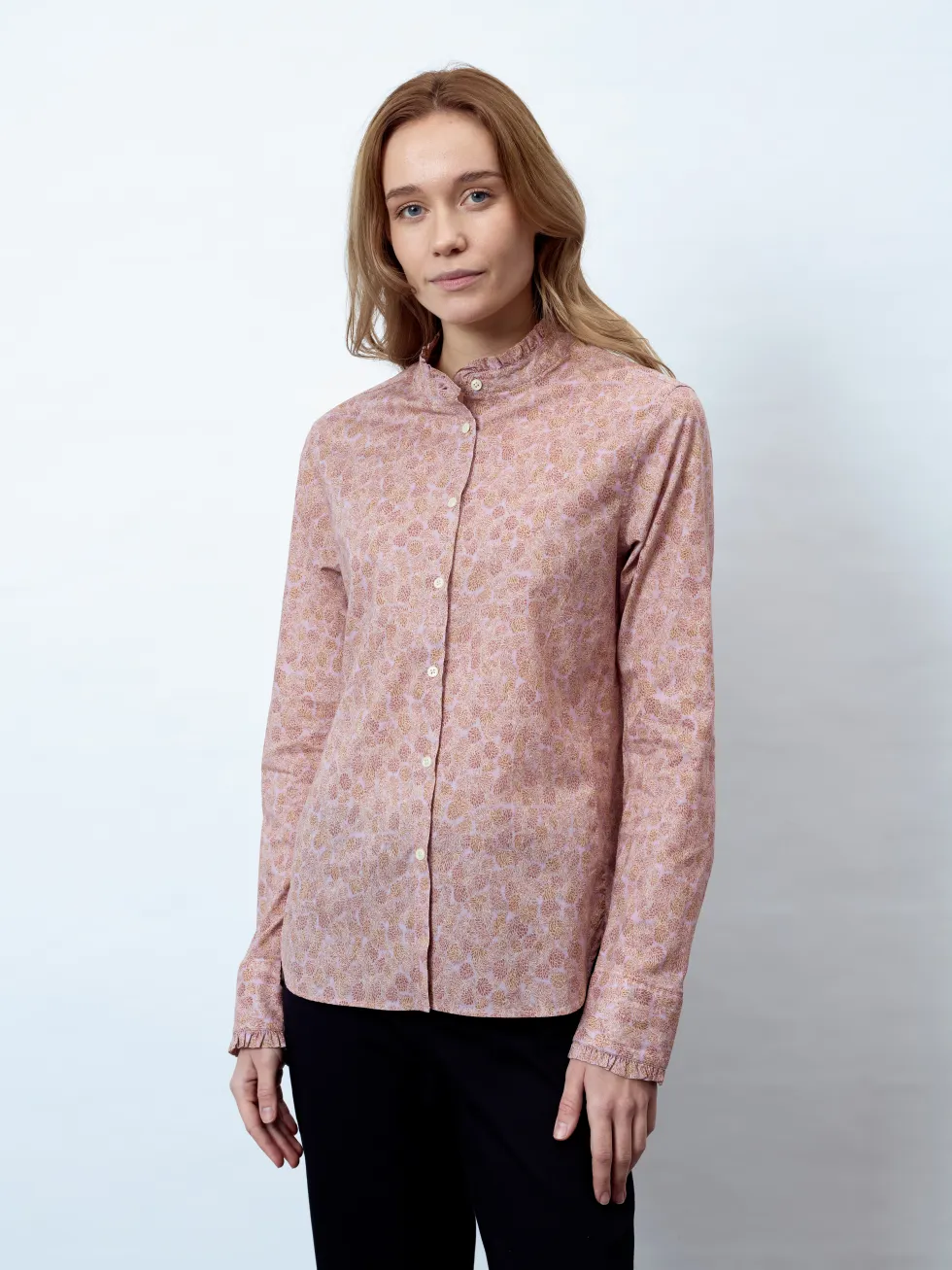 THERESA - Langarm Damenbluse, gewebt